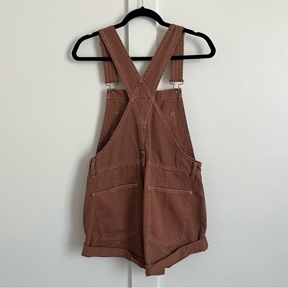 Free People Shorts Overalls Mauve - Picture 3 of 3